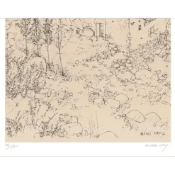 CIRY Michel - Lithographie "Vue sur ville" 32x25cm - 1970