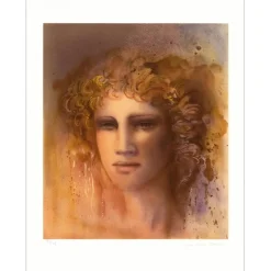 CLEREN Jean-Paul - Lithographie originale "Portrait" 65x50cm