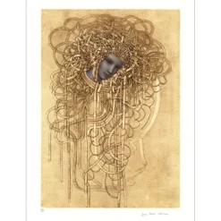 CLEREN Jean-Paul - Lithographie originale "Chevelure" 76x56cm