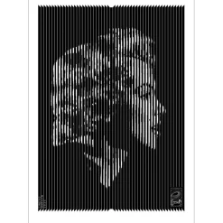 CMAB - Encre sur Aluminium "Cinetic Marilyn Black" 70x50cm - 2024