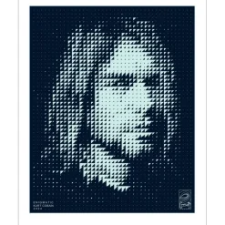 CMAB - Encre sur Aluminium "Enigmatic Kurt Cobain" 63x50cm - 2024