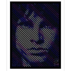 CMAB - Encre sur Aluminium "Hypnotic Jim Morrison" 65x50cm - 2024