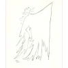 COCTEAU Jean - Lithographie originale "Manteau de feu V" 41x33cm - 1954