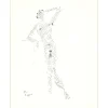 COCTEAU Jean - Lithographie originale "Manteau de feu III" 41x33cm - 1954