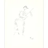 COCTEAU Jean - Lithographie originale "Manteau de feu II" 41x33cm - 1954