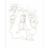 COCTEAU Jean - Lithographie (Bois gravé) "Jean de la Fontaine" 38x28cm - 1961