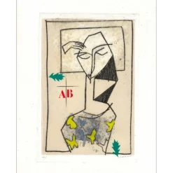 COIGNARD James - Gravure originale au Carborundum "Les demoiselles de vertu 01" 58x46cm