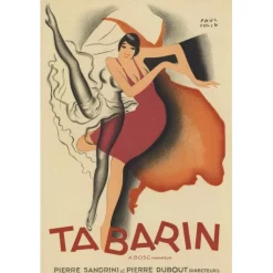 COLIN Paul - Lithographie "TABARIN" 59x39cm - Edition originale circa 1928