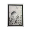 COLIN Paul-Émile - Dessin au crayon "Scène de vie à Scanno" 20x13cm