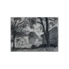 COLIN Paul-Émile - Dessin au crayon "Le Hameau" 13x18cm