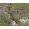 COLIN Paul-Émile - Dessin original au crayon et pastel "Enfants au bord de l'eau" 12x16cm - 1909