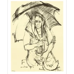 COLLOMB Paul - Lithographie "La portugaise" 32x25cm - 1971