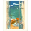COLLOMB Paul - Lithographie originale "Vue sur mer" 67x51cm