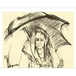 COLLOMB Paul - Lithographie "La portugaise" 32x25cm - 1971