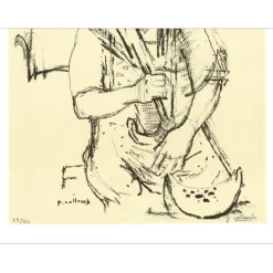 COLLOMB Paul - Lithographie "La portugaise" 32x25cm - 1971