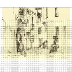 COLLOMB Paul - Lithographie "Le Portugal" 32x25cm - 1971