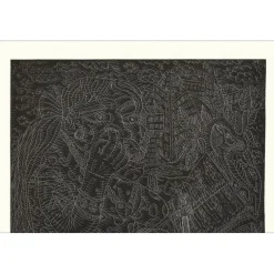 COMBAS Robert - Gravure originale "Le type au violoncelle" 63x45m - 1992