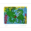COMBAS Robert - Lithographie originale "Dragons marins"  56x76cm - 1997