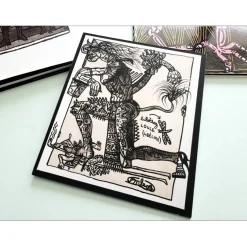 COMBAS Robert - Lot 2 catalogues illustrés et d'un carton d'invitation sérigraphié