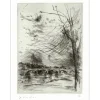 COMMERE Jean - Gravure originale à l'eau-forte "La Pont" 32x24cm - 1971