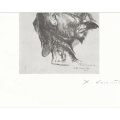 COMMERE Jean - Lithographie "Portrait" 33x25cm