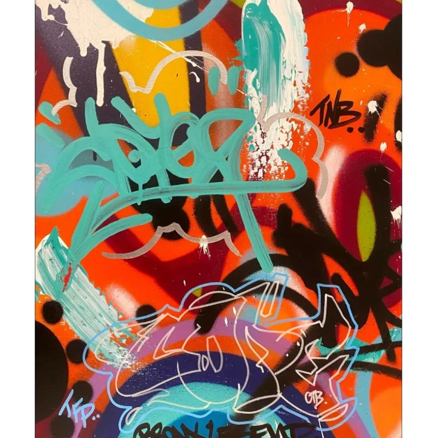 COPE2 - Peinture originale à l'acrylique sur Toile "Bronx Legend 03" 50x40cm - 2020