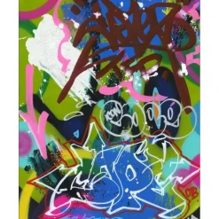 COPE2 - Peinture originale à l'acrylique sur Toile "Bronx Legend 02" 50x40cm - 2020
