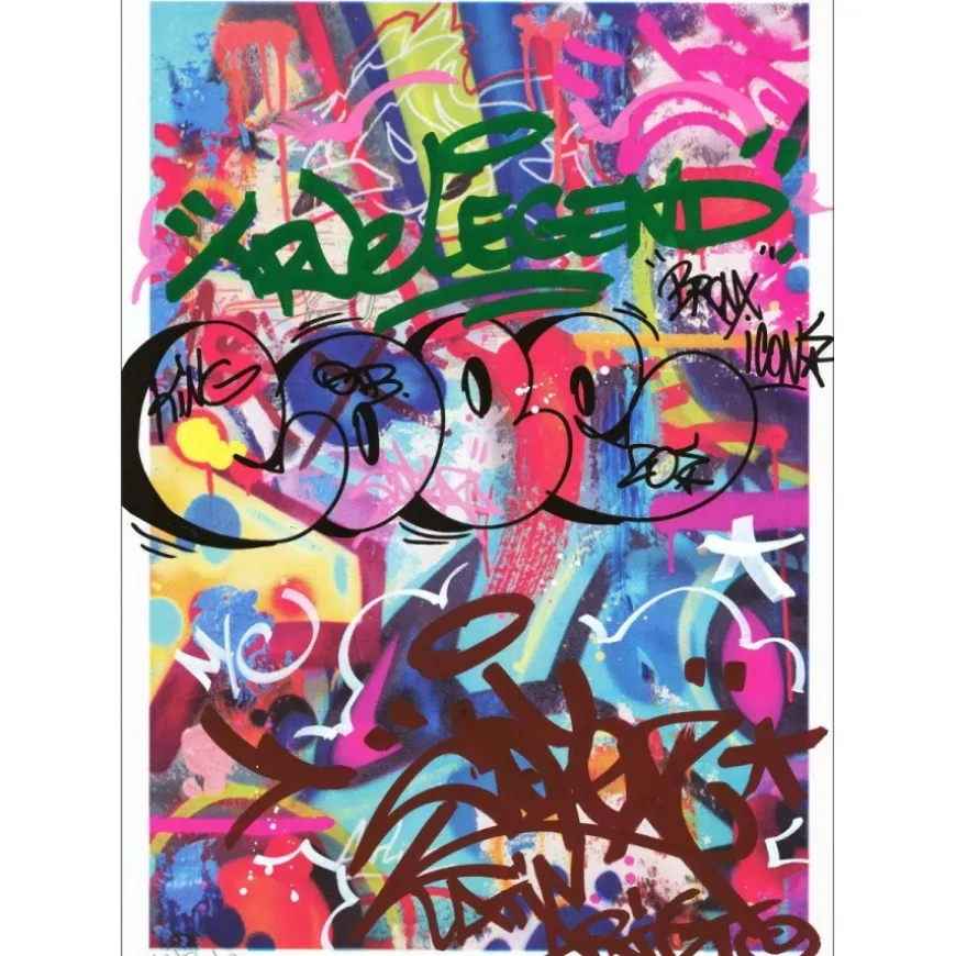 COPE2 - Print rehaussée à l'acrylique "Bronx Icon !" 70x50cm N°31/100 - 2020