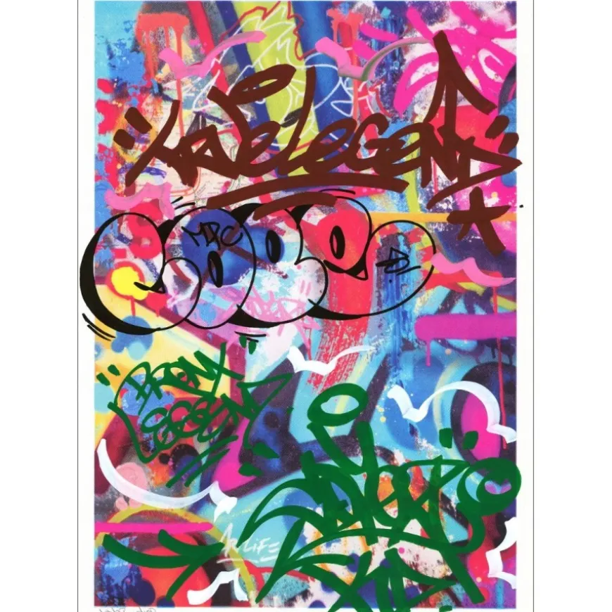 COPE2 - Print rehaussée à l'acrylique "Bronx Icon !" 70x50cm N°30/100 - 2020