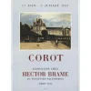 COROT Jean-Baptiste Camille - Lithographie "Exposition Galerie Hector Brame, Paris" 58x41cm - 1957