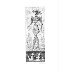 COUTAUD Lucien - Gravure originale "Jeune fille" 45x28cm - 1967