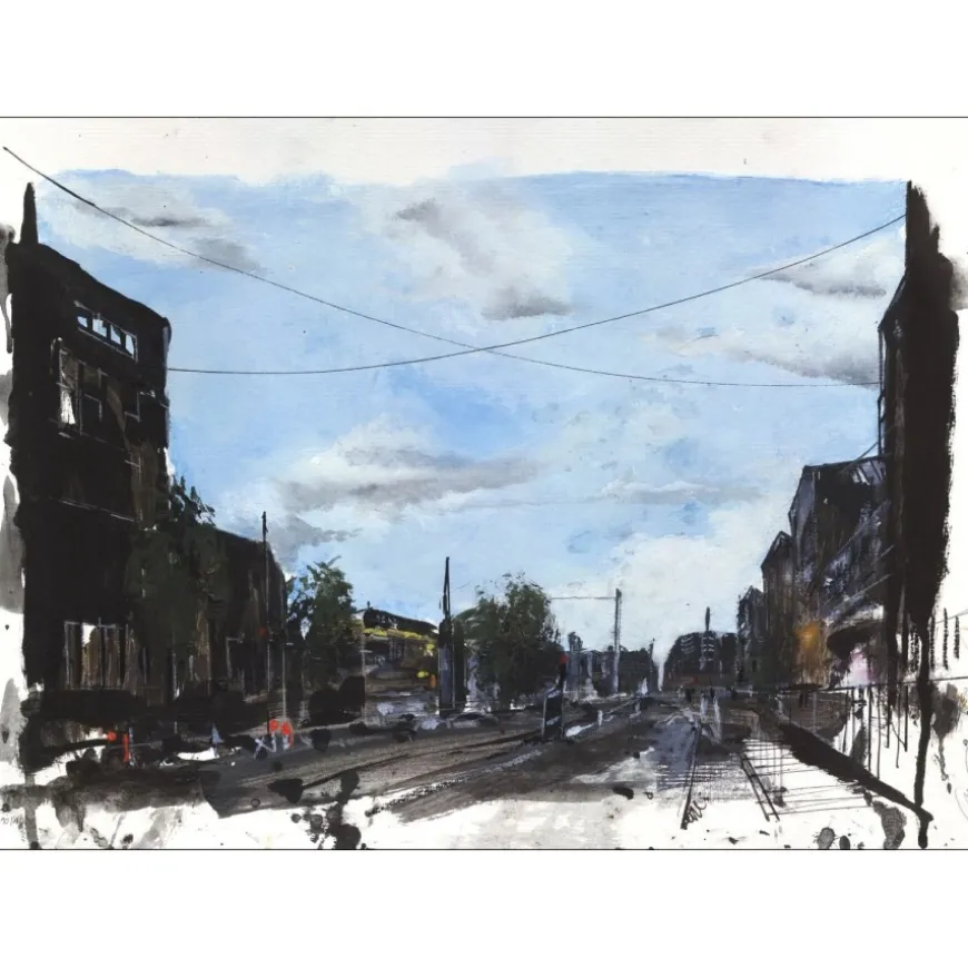 COUTURE CharlÉlie - Lithographie "Street landscape" 50x70cm - 2020