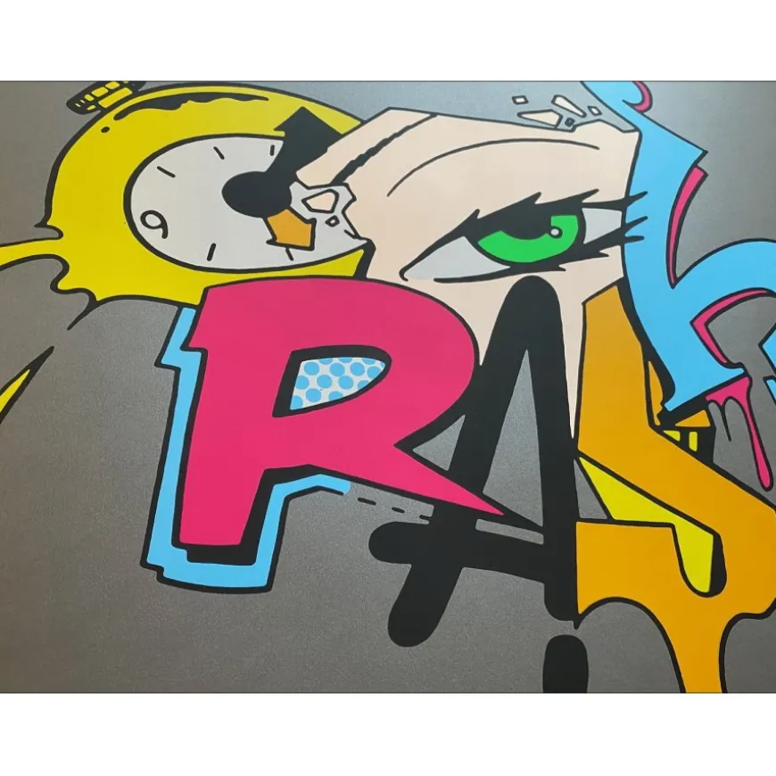 CRASH John Matos Aka - Sérigraphie originale "CLOCK I" 50x70cm - 2014