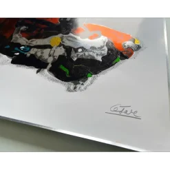 CÉSAR (César Baldaccini) - Sérigraphie "Compression de moto" 50x65cm