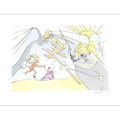 DALI Salvador - Gravure originale "L’éléphant et le singe de Jupiter" 56x76cm - 1974 - Vélin