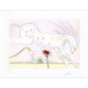 DALI Salvador - Gravure originale "Le cheval et le loup" 56x76cm - 1974