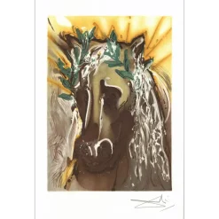 DALI Salvador - Lithographie "Les chevaux Daliniens, Le Cheval du Printemps" 56x36cm - 1983