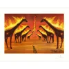 DALI Salvador - Lithographie "Girafes en feu" 55x76cm