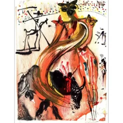 DALI Salvador - Lithographie "Torero, bullfighter" 75x56cm - 1972
