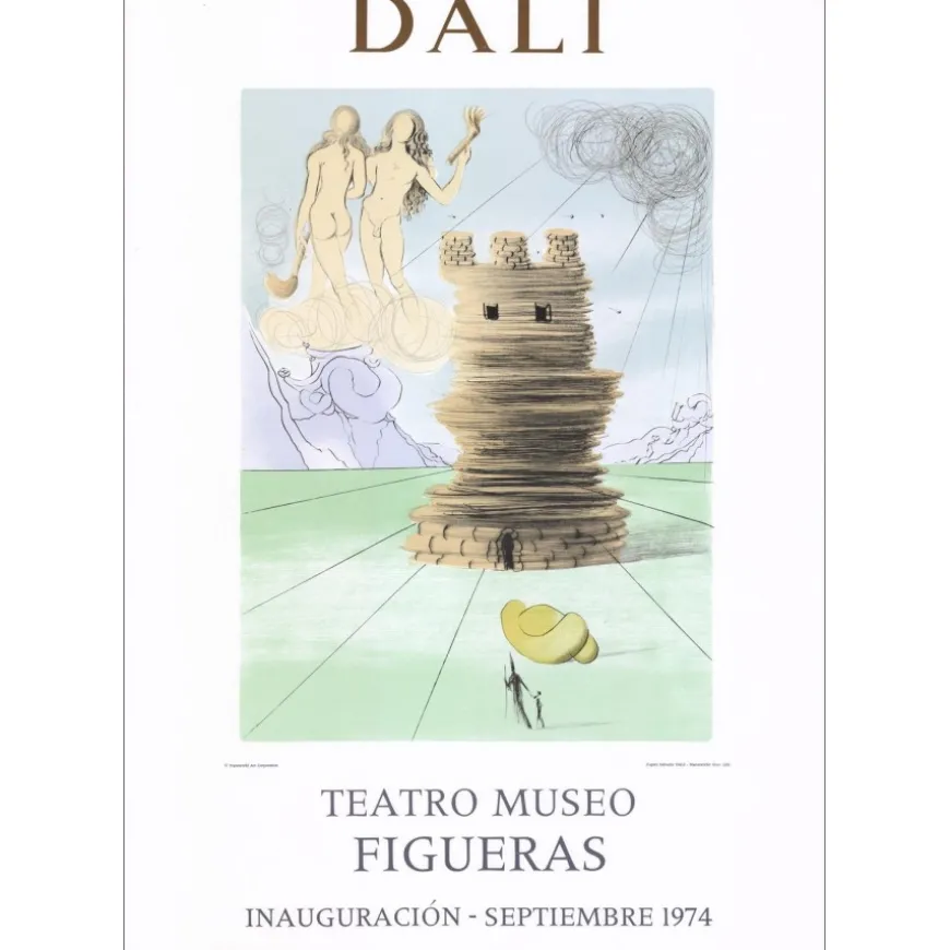 DALI Salvador - Lithographie "Teatro Museo, Figueras" 73x52cm - 1974