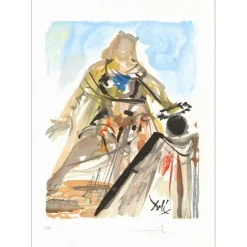 DALI Salvador - Lithographie "L'Art d'aimer d'Ovide, On voit cette reine" 76x54cm