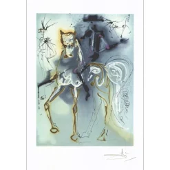DALI Salvador - Lithographie "Les chevaux Daliniens, Le Picador" 56x36cm - 1983