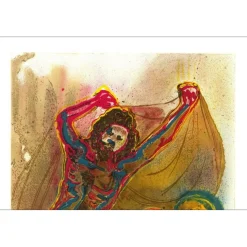 DALI Salvador - Lithographie "Les chevaux Daliniens, Le Centaure de Crête" 56x36cm - 1983