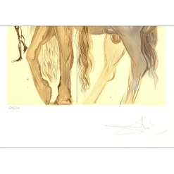 DALI Salvador - Lithographie "Les chevaux Daliniens, Le Chimère D'Horace" 56x36cm - 1983