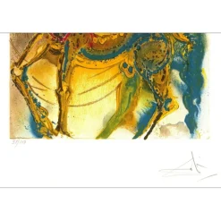 DALI Salvador - Lithographie "Les chevaux Daliniens, Le Centaure de Crête" 56x36cm - 1983