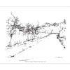 DE GALLARD Michel - Lithographie signée au crayon "Thorigny sur Creuse dans l'Yonne" 27x21cm - 1961