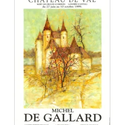 DE GALLARD Michel - Lithographie "Exposition Galerie Christiane Vallé, Clermont-Ferrand" 76x56cm - 1999