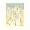 DELTEIL Maïté - Lithographie originale "La mariée" 28x23cm