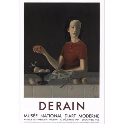 DERAIN André - Lithographie "Exposition Musée National d'art moderne, Paris" 76x50cm - 1954
