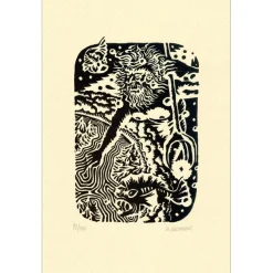 DESJARDINS Mathieu - Gravure originale "Neptune" 45x30cm - 2021